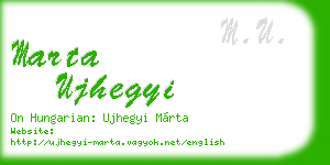 marta ujhegyi business card
